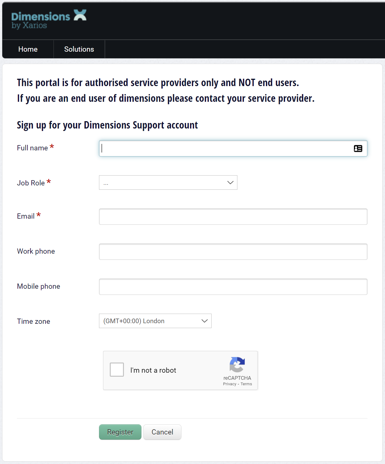 Support Signup